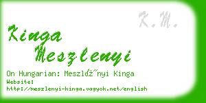 kinga meszlenyi business card